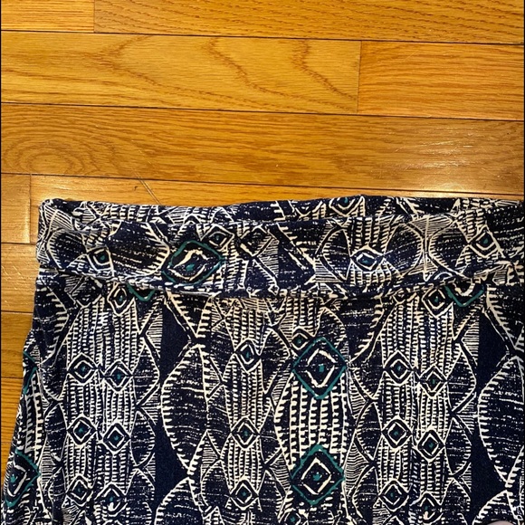 Maxi skirt! Tribal pattern blue and green wide waist - Picture 4 of 8
